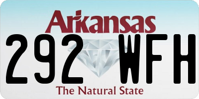 AR license plate 292WFH