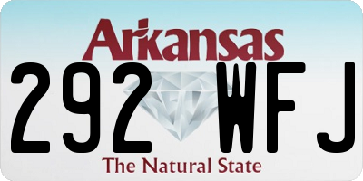 AR license plate 292WFJ