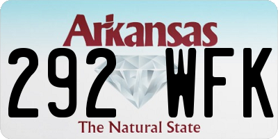 AR license plate 292WFK
