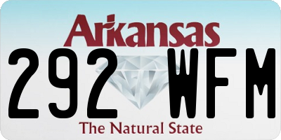 AR license plate 292WFM
