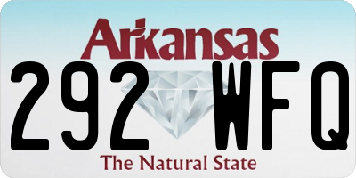 AR license plate 292WFQ