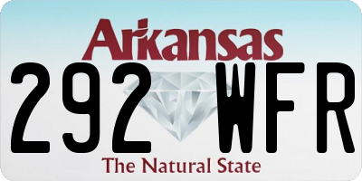 AR license plate 292WFR
