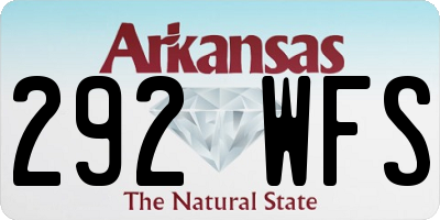AR license plate 292WFS