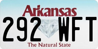 AR license plate 292WFT