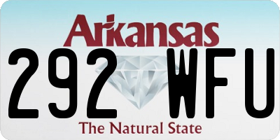 AR license plate 292WFU