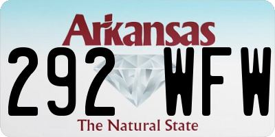 AR license plate 292WFW