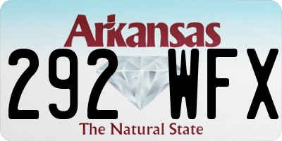 AR license plate 292WFX