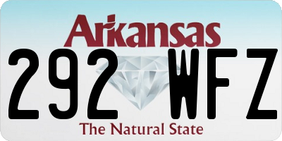 AR license plate 292WFZ