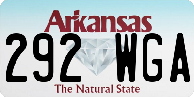 AR license plate 292WGA