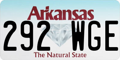 AR license plate 292WGE