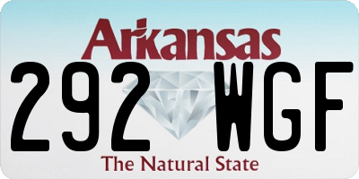 AR license plate 292WGF