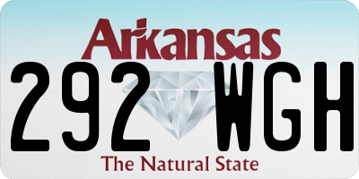AR license plate 292WGH