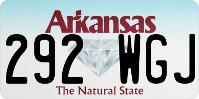AR license plate 292WGJ