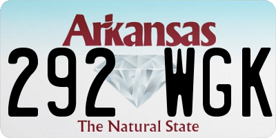 AR license plate 292WGK