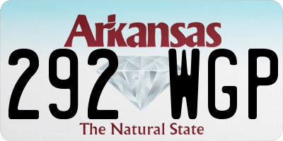 AR license plate 292WGP