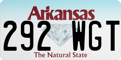 AR license plate 292WGT