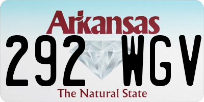 AR license plate 292WGV