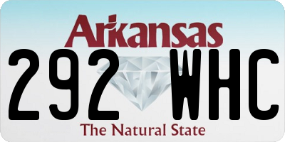 AR license plate 292WHC