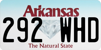 AR license plate 292WHD