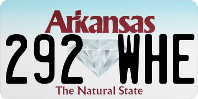AR license plate 292WHE