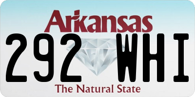AR license plate 292WHI