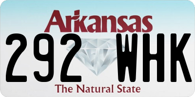 AR license plate 292WHK