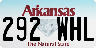 AR license plate 292WHL