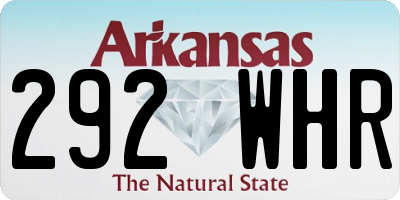 AR license plate 292WHR