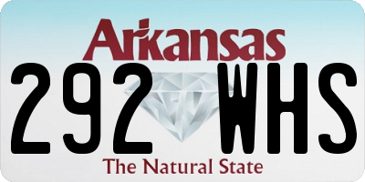 AR license plate 292WHS