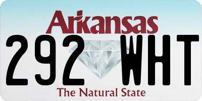 AR license plate 292WHT