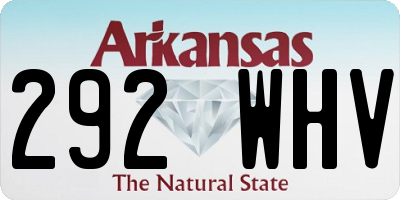 AR license plate 292WHV