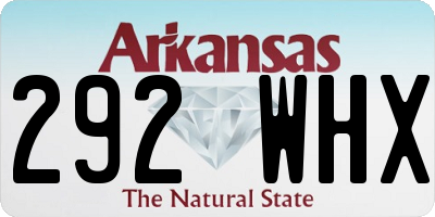 AR license plate 292WHX