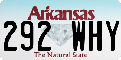 AR license plate 292WHY