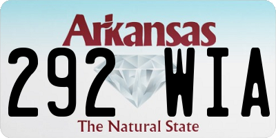 AR license plate 292WIA