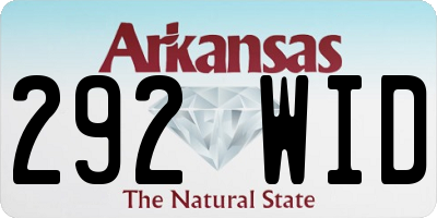 AR license plate 292WID