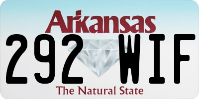AR license plate 292WIF