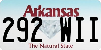 AR license plate 292WII