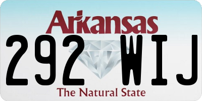 AR license plate 292WIJ