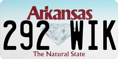 AR license plate 292WIK