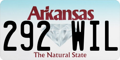 AR license plate 292WIL