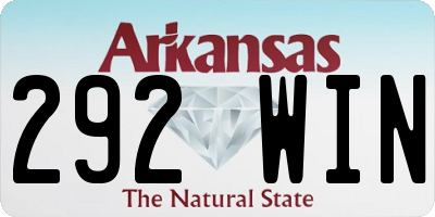 AR license plate 292WIN