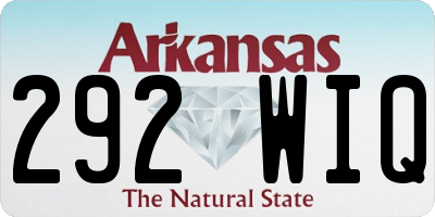 AR license plate 292WIQ