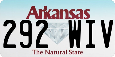 AR license plate 292WIV