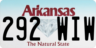 AR license plate 292WIW