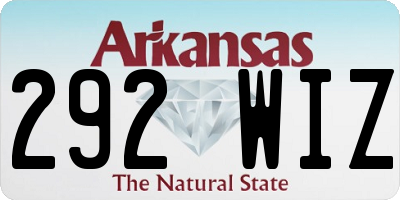 AR license plate 292WIZ