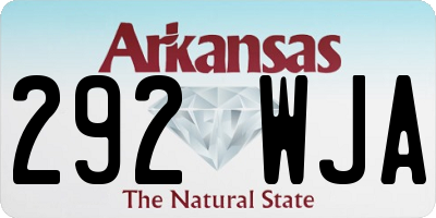 AR license plate 292WJA