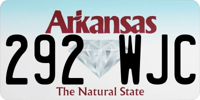 AR license plate 292WJC