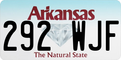 AR license plate 292WJF