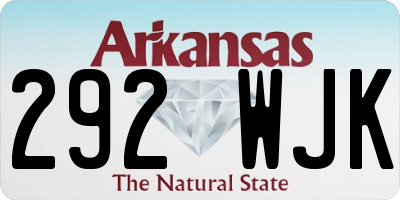 AR license plate 292WJK