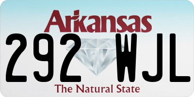 AR license plate 292WJL
